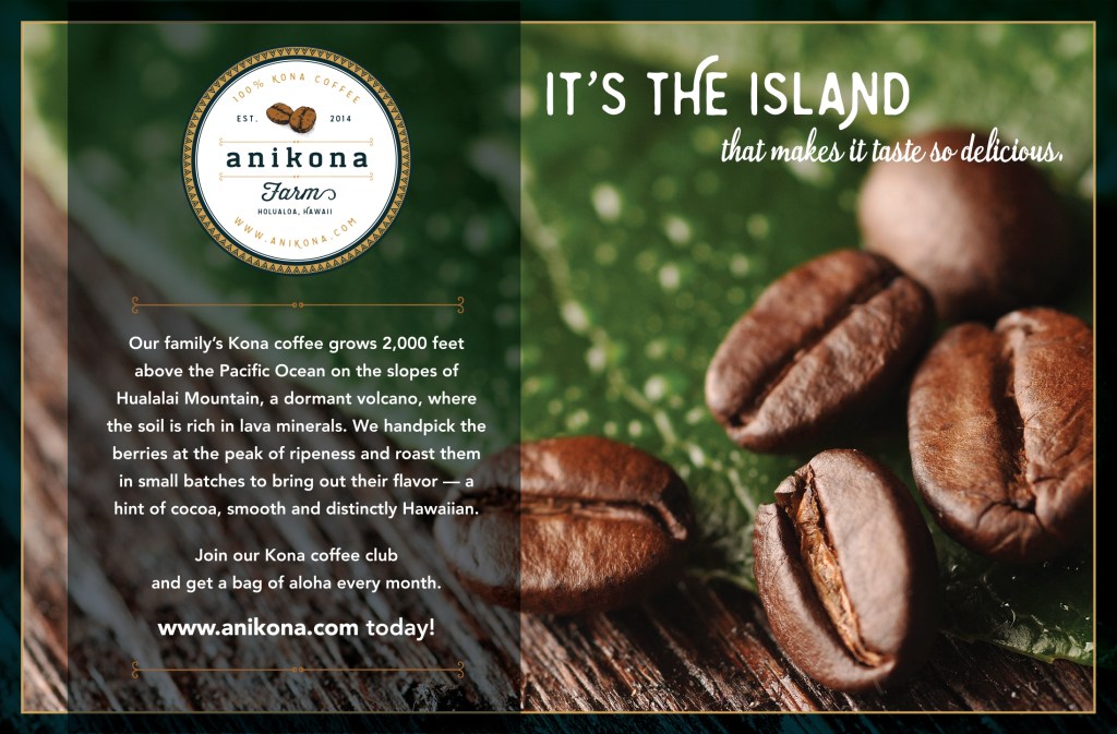 fantastic ad for kona coffee